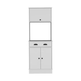 Pantry Cabinet Microwave Stand Warden, Kitchen, White