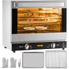 VEVOR Commercial Convection Oven, 66L/60Qt, Half-Size Conventional Oven Countertop, 1800W 4-Tier Toaster w/ Front Glass Door