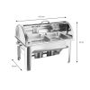 SOGA 4X 4.5L Dual Tray Stainless Steel Roll Top Chafing Dish Food Warmer