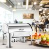 SOGA 4X 4.5L Dual Tray Stainless Steel Roll Top Chafing Dish Food Warmer