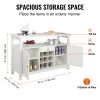 VEVOR 55 Inch Industrial Bar Cabinet, Wine Table for Liquor and Glasses, Sideboard Buffet Cabinet with Wine Rack