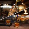 Revolver Whiskey Decanter Set With Shot Glasses