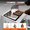 VEVOR Commercial Ice Cream Machine, 34-44 L/H Yield, 3400W 3-Flavor Freestanding Soft Serve Ice Cream Maker, 2 x 9L Stainless Steel Hopper