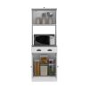 Pantry Cabinet Microwave Stand Warden, Kitchen, White